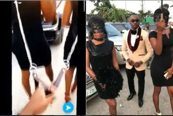See How Popular Lagos Socialite Chained Ladies Like a Dog in Public